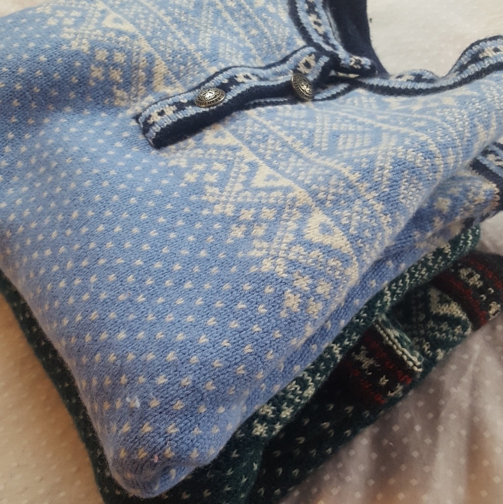 Vintage L.L. Bean genuine lamb's wool sweaters